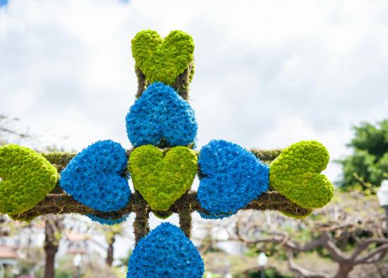 Santa Cruz engalana mañana las calles de la ciudad con 62 cruces de flores artesanales