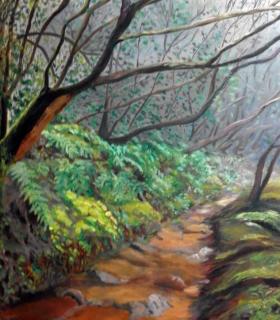 Recrearte expone una variada colección de pinturas en la sala del parque García Sanabria. · foto 3