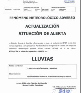 La borrasca deja más de 30 litros en Puntagorda y pequeñas incidencias en las carreteras de La Palma. · foto 1
