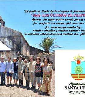 El casco histórico de Santa Lucía luce una placa para agradecer el rodaje de · foto 1