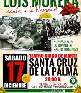 Luis Morera y la rondalla de Lo Divino de Santo Domingo cantan a la Navidad este sábado en el Teatro Circo de Marte de La Palma. · foto 2