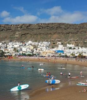 El canario Esteban Medina y la suiza Sussane Lier se imponen en la Technical Race de Paddle Surf de Mogán. · foto 2