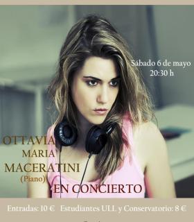 Ottavia María Maceratini, ganadora de 28 Concurso de Piano, actúa en el Paraninfo de la Universidad de La Laguna. · foto 1