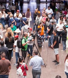 El talento emprendedor universitario exhibe su potencial en la feria celebrada en la Facultad de Economía, Empresa y Turismo. · foto 2