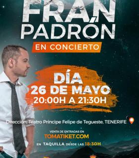 El Teatro Principe Felipe de Tegueste acoge, este viernes 26 de mayo, el concierto de Fran Padrón. · foto 1