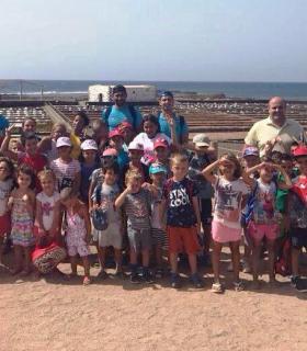 Los Campamentos Deportivos acercan medio centenar de niños y niñas a saludar los lobos marinos en Caleta de Fuste. · foto 1