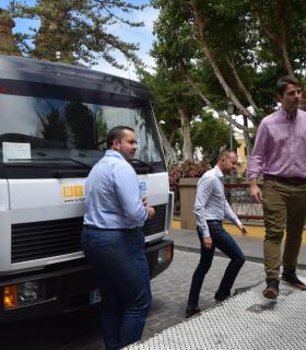 El Alcalde de Gáldar visitó hoy el rodaje del film No dormirás. · foto 6