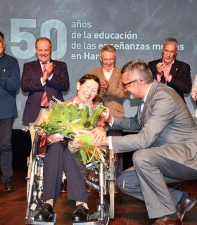 El Auditorio de Jameos del Agua acogió la celebración del 50 aniversario del Instituto de Haría. · foto 1