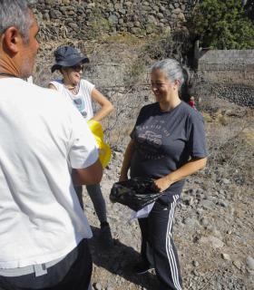 El Ayuntamiento de Las Palmas de Gran Canaria participa en una jornada de voluntariado para erradicar y controlar la especie invasora rabo de gato. · foto 1