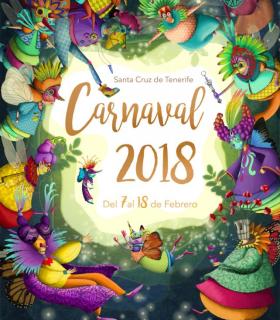 La guardia del cetro, cartel anunciador del Carnaval 2018 de Santa Cruz de Tenerife. · foto 1