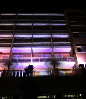 El Ayuntamiento de Las Palmas de Gran Canaria se tiñe de rosa para pedir más concienciación ante el cáncer de mama. · foto 2