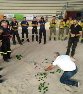 La Consejería de Emergencias del Cabildo Insular de La Palma organiza un simulacro real de emergencia sobre una maqueta. · foto 2