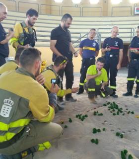 La Consejería de Emergencias del Cabildo Insular de La Palma organiza un simulacro real de emergencia sobre una maqueta. · foto 1