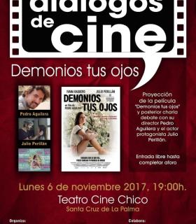 El director Pedro Aguilera y el actor Julio Perillán protagonizan el ciclo ‘Diálogos de cine’ de La Palma Film Commission. · foto 1
