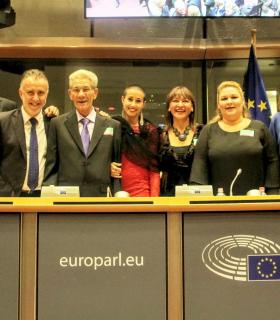 Una delegación del municipio de Santa Lucía de Tirajana recoge en Bruselas el título de Cuidad Europea del Deporte 2018. · foto 2