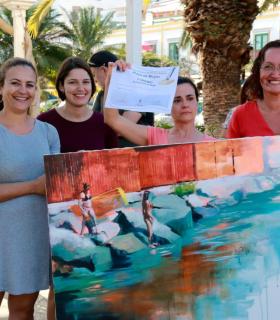 Gema María Sánchez gana el VII Certamen de Pintura Rápida de Playa de Mogán. · foto 1