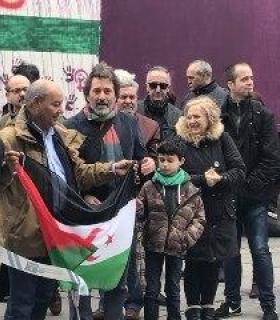 Madrid: Valiente da la salida a tres camiones con material humanitario hacia el Sahara · foto 2