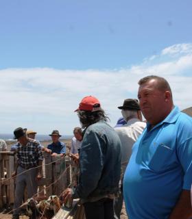 Presidente, alcalde y concejal acompañan a los ganaderos del mancomún de Antigua en el primer marcaje de las cabras de costa · foto 2