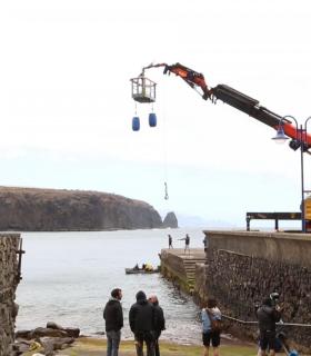 Sardina de Gáldar plató  de la nueva película de Alejo Flash Taxi a Gibraltar · foto 1