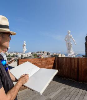 Los Urban Sketchers de Gran Canaria dibujan las Casas Consistoriales · foto 4