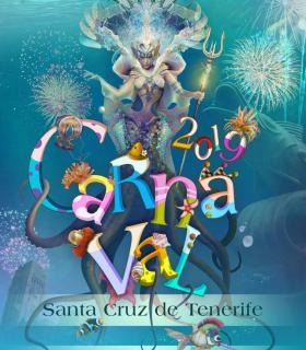 Encarnación del Carnaval Marino, cartel anunciador del Carnaval 2019 de Santa Cruz de Tenerife · foto 1