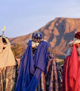 Multitudinaria recepción a Melchor, Gaspar y Baltasar en Adeje · foto 3