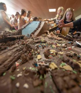Adeje: rotura Belén solidario de chocolate · foto 4