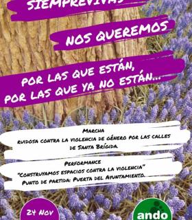 ANDO Sataute organiza una marcha ruidosa y una performance en la Villa contra la violencia machista · foto 1