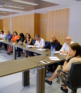Ángel Víctor Torres y Teresa Cruz presiden la reunión del Comité Ejecutivo para abordar la situación del coronavirus en el sur de Tenerife · foto 1