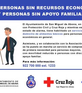 San Miguel de Abona: servicio de reparto de alimentos para personas sin recursos económicos y sin apoyo familiar · foto 1