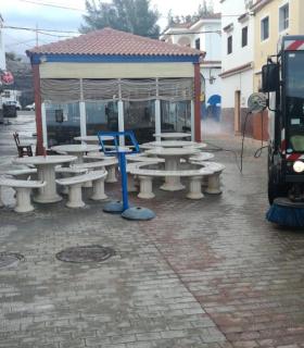 La Aldea de San Nicolás: una unidad de Infantería de Marina se suma a las labores de desinfección preventiva · foto 4