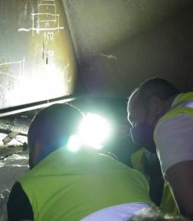 Santa Cruz de Tenerife: Carreteras refuerza el puente del enlace de la autopistaTF-5 con La Orotava · foto 1