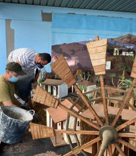 Telde: Cultura y Servicios Municipales ultiman la colocación del Belén de San Gregorio · foto 1