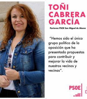 Toñi Cabrera García, Portavoz del PSOE de San Miguel de Abona, "hemos sido el único grupo político de la oposición que ha presentado propuestas para contribuir y mejorar la vida de nuestro pueblo" · foto 3