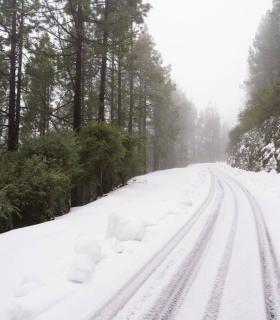 Operativo quitanieves puesto en marcha durante el día de hoy en las carreteras de acceso al Parque Nacional del Teide · foto 1