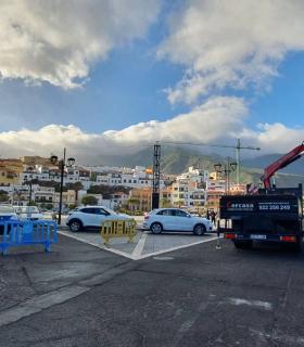 Retirada de dos de las esculturas de los guanches de la Plaza de la Patrona de Canarias · foto 5