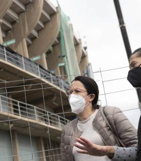 La consejera insular de Deportes visita las obras que se ejecutan en el Heliodoro Rodríguez López · foto 1