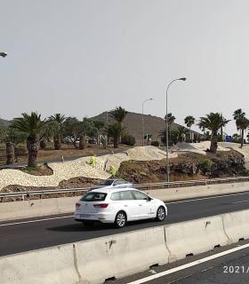 El Cabildo de Tenerife mejora el paisaje de la TF-1 en el enlace del aeropuerto Tenerife-Sur · foto 2