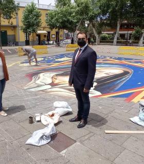 Tacoronte: el municipio celebra este domingo una edición especial del Corpus con un tapiz dedicado a las víctimas de la pandemia · foto 2