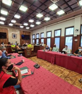Declaraciones del presidente del Cabildo de La Palma, Mariano Zapata, tras las reuniones del Comité Científico y del Comité de Dirección del Pevolca · foto 1