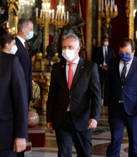El presidente de Canarias agradece a todo el país las constantes muestras de solidaridad y apoyo a la reconstrucción de La Palma por la destrucción del volcán · foto 2