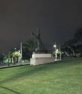 El grupo municipal de CC-PNC de La Laguna demanda que se ilumine la escultura del Padre Anchieta en el campus central de la Universidad · foto 1