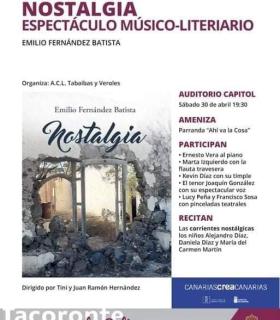Tacoronte: Gran Espectáculo Músico-Literario NOSTALGIA · foto 1
