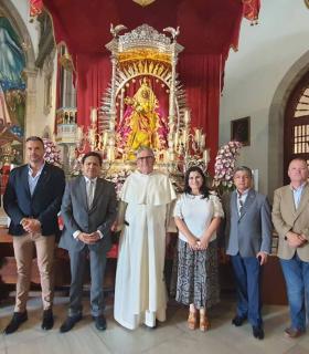 Candelaria: visita institucional del parlamentario andino Gustavo Pacheco · foto 2