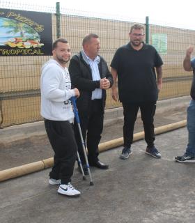 Fotos:  Dos nuevos campos para jugadores de Bola Canaria en el Arena Sport Center · foto 2