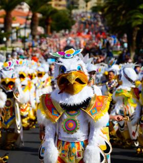 Los Cristianos rebosa ritmo y color con la celebración del Gran Coso Apoteosis del Carnaval, con más de 1.800 participantes · foto 4
