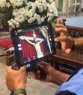 La Unidad de Drones de la Policía Local logró la fotografía del Cristo de Telde que irá en la carreta de la Romería de Teror · foto 4