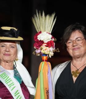 Johana Díaz, Romera Mayor, y Servanda López, Romera de Mayores, de las Fiestas de San Marcos 2024 · foto 2