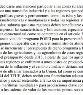 El Parlamento Europeo pide el incremento de la ficha financiera del POSEI para 2026 · foto 1
