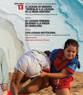 Candelaria dedica su tarde al deporte vernáculo y celebra la XXVII Luchada Institucional, homenaje a la Patrona · foto 1